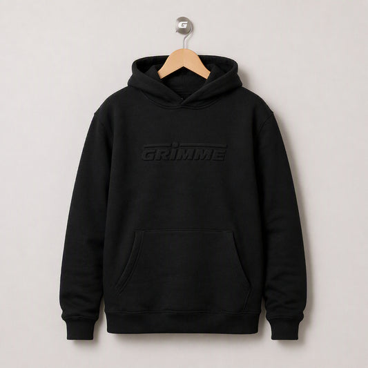 Hoodie mit 3D-Logo, schwarz