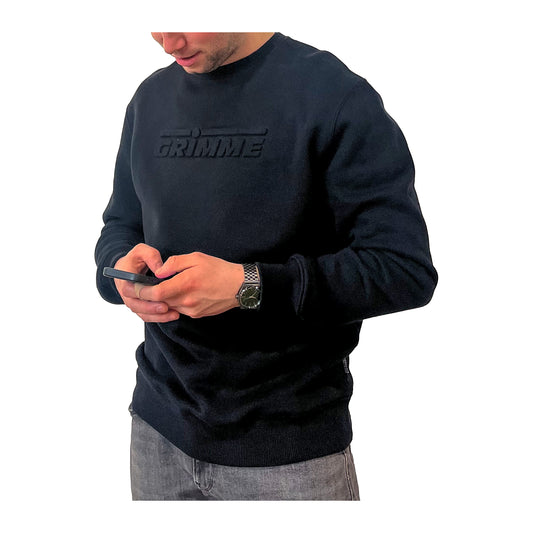 Sweater mit 3D-Logo, schwarz