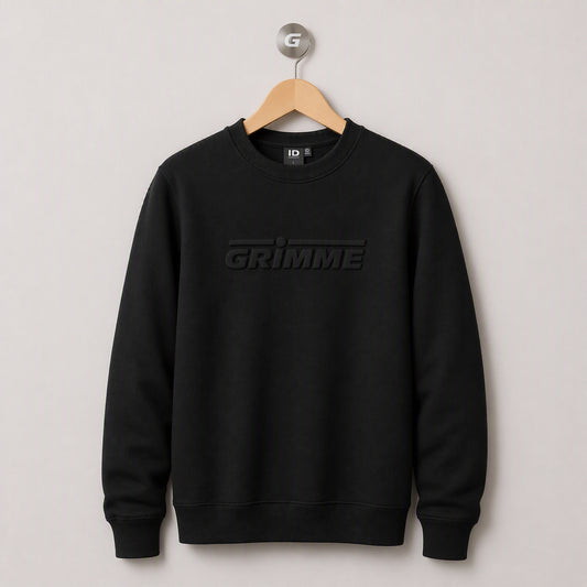 Sweater mit 3D-Logo, schwarz