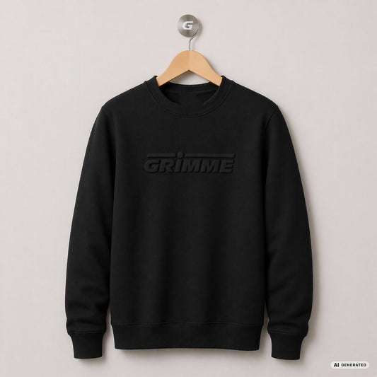 Sweater mit 3D-Logo, schwarz