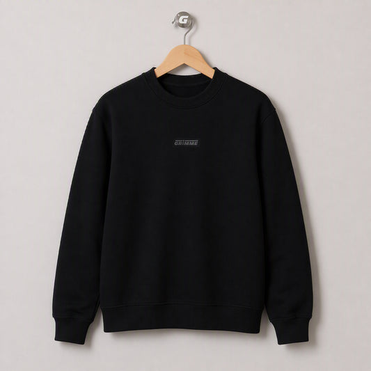 Sweater mit Rubberprint, schwarz
