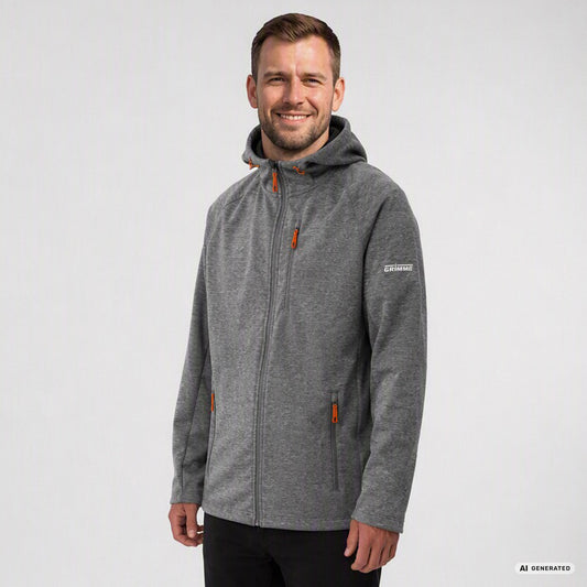 Softshelljacke von JAKO für Herren bzw. Damen, grau meliert
