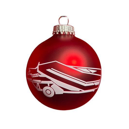 Weihnachtskugel aus Glas, Motiv: RH