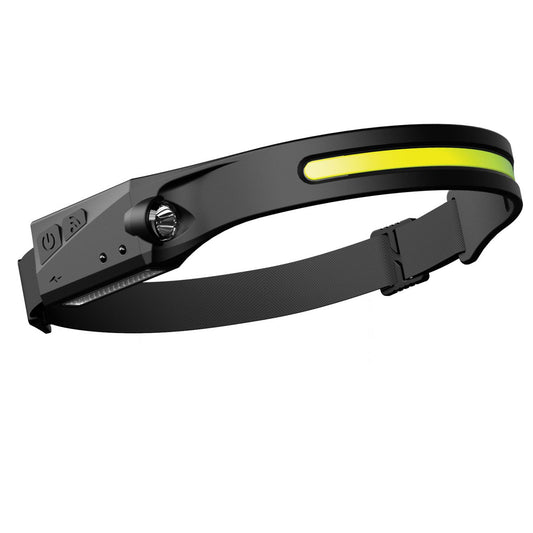 Kopflampe mit Stirn- und Punktleuchte und Sensorbedienung