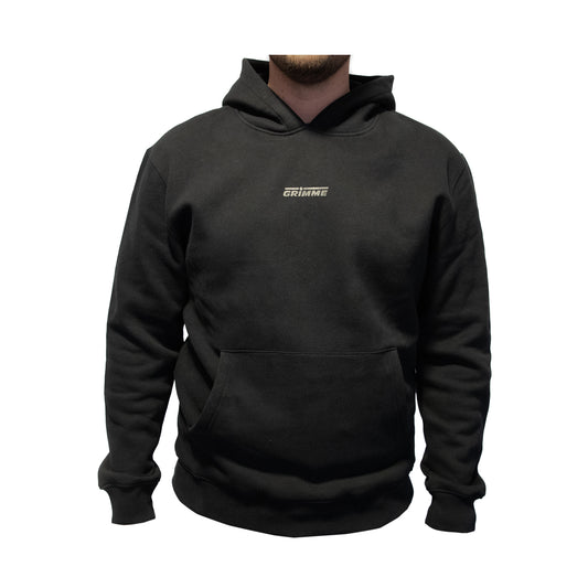 Hoodie mit Rubberprint, schwarz